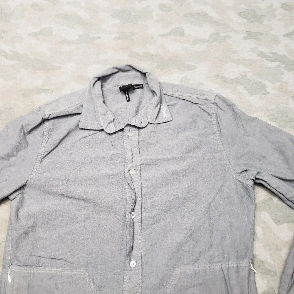 Oakley Shirt Mens XL Gray Long Sleeve Button-Up Preppy
